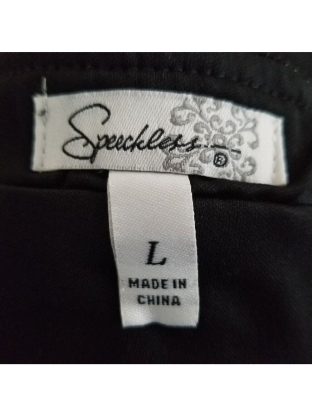 Speechless Black Strapless Glittery Mesh Panels Bodycon Mini Dress Women's Large - Picture 5 of 9